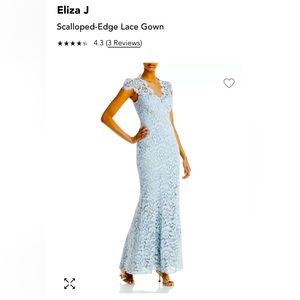 Sky Blue Eliza J mother of bride or groom gown